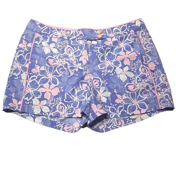 Eddie Bauer Womens Shorts Summer Printed Floral Pink Purple Size 6 - Picture 1 of 8